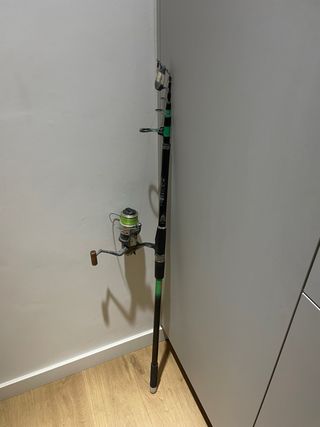 Caña de pescar con carrete