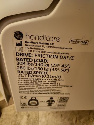 Salvaescales / Salvaescaleras Handicare 1100