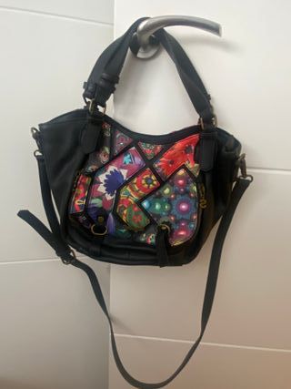 Bolso Desigual Negro y Multicolor