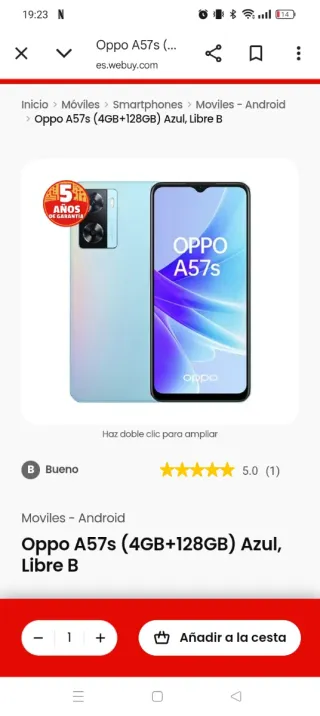 Oppo A57s 128GB Azul