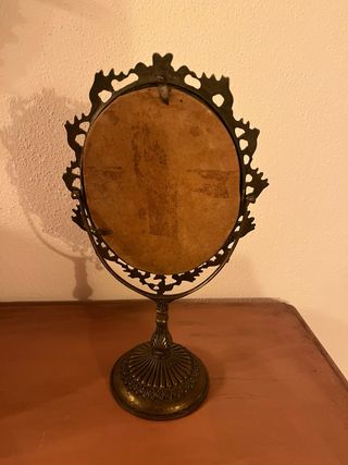 Espejo de sobremesa bronce antiguo