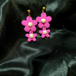 Pendientes Flor Arcilla Polimérica