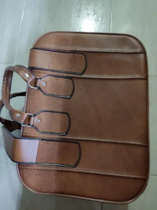 Maleta de viaje vintage marrón, mediana