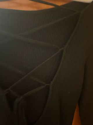 Jersey Stradivarius negro manga larga