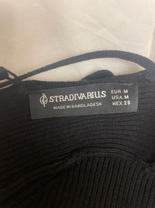 Jersey Stradivarius negro manga larga