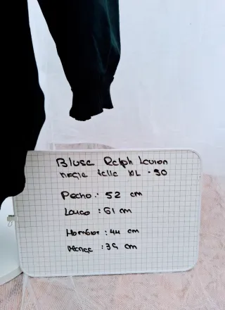 Blusa Ralph Lauren Talla XXL Negra