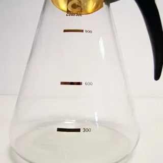 Jarra Café Pyrex Vintage Vidrio y Metal