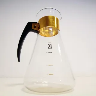 Jarra Café Pyrex Vintage Vidrio y Metal