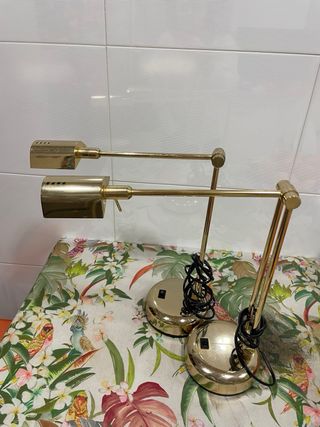 Lámparas de mesa doradas (2 unidades)