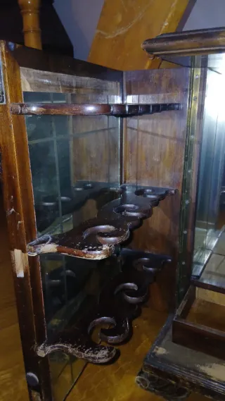 Mueble bar antiguo madera y metal