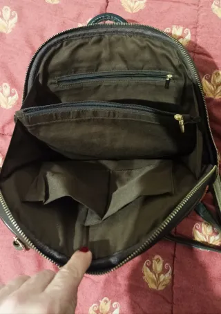 Mochila Piel Auténtica Entrelazada Multicolor