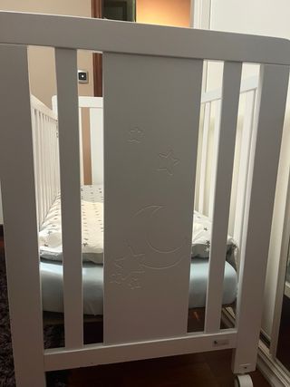 Cuna colecho bebé blanca unisex ajustable