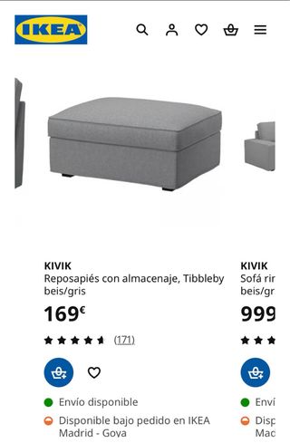 Sofá rosa de tela Ikea + otomana