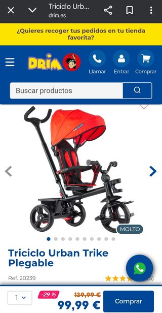 Molto Triciclo Urban Trike Plegable