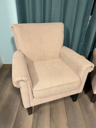 2 Sillones Beige Tela