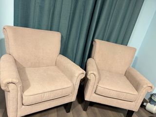 2 Sillones Beige Tela