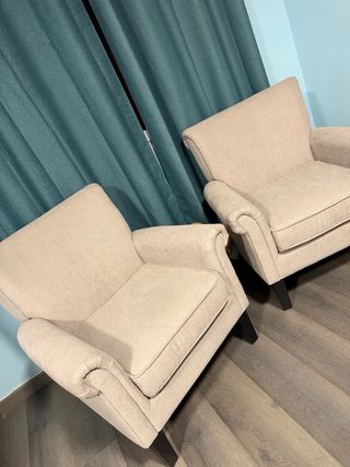 2 Sillones Beige Tela
