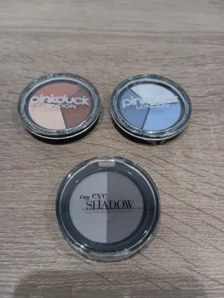Sombras de ojos marrón, azul y gris