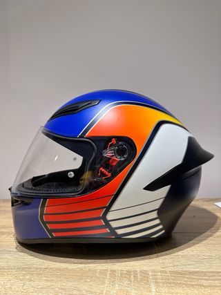 Casco Moto AGV K1 Azul Naranja (POWER MATT), XL.