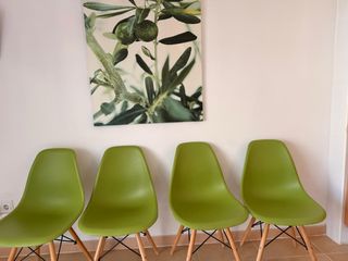 Juego de 6 sillas verdes