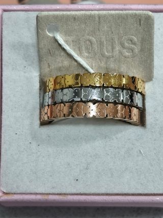 Anillos Tous 3 colores oro, plata, rosa