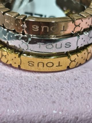 Anillos Tous 3 colores oro, plata, rosa