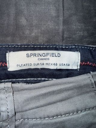 Pantalón Springfield Gris Talla 50.