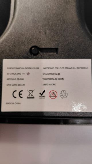Báscula de Baño Digital Euro Life