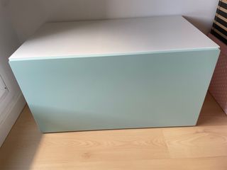 Banco de almacenaje SMÄSTAD IKEA blanco/azul