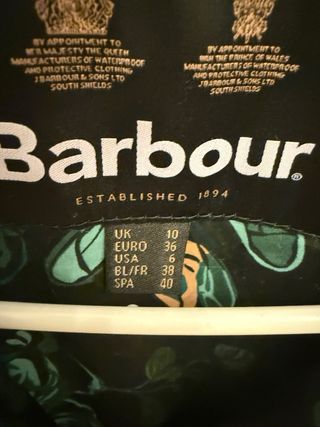 Chaqueta Barbour Negra Encerada Talla M