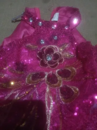 Vestido fiesta niña 6-7 años rosa