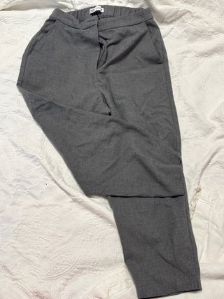 Pantalones ZARA Jogger Mujer Gris