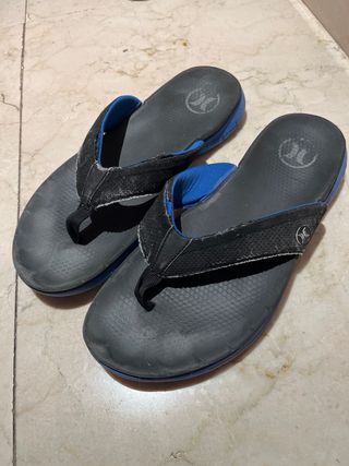 Chanclas Hurley Negras y Azules