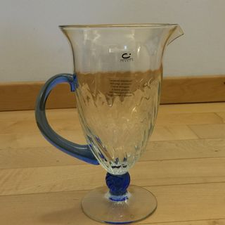 Set calici, caraffa e vassoio blu