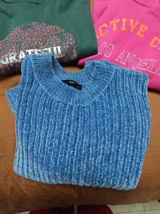 Conjunto 3 Sudaderas y Jersey para niña, talla 10