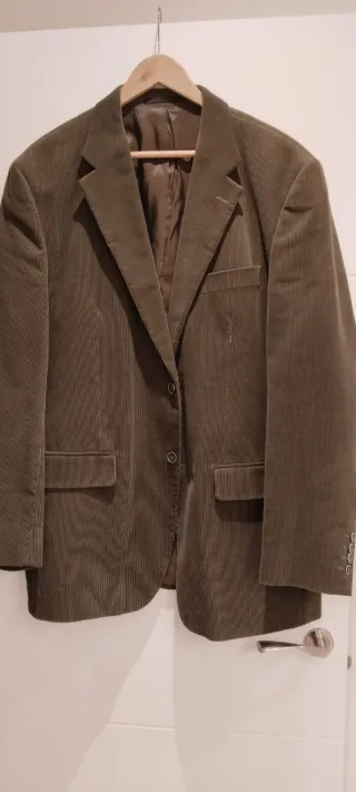 Chaqueta americana pana verde caqui