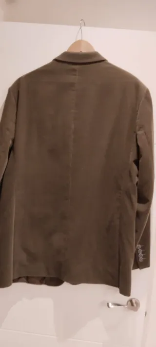 Chaqueta americana pana verde caqui