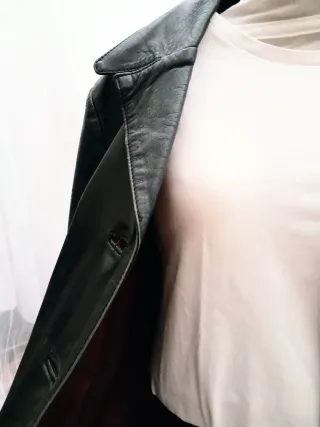 Chaqueta de piel napa. Leather Jacket.