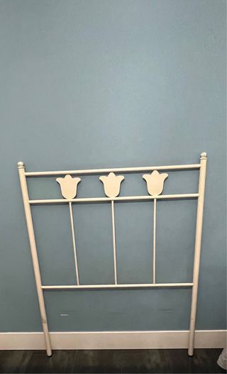 Cabecero forja blanco de 90