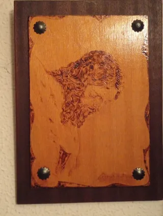 Pirografía en madera: Rostro
