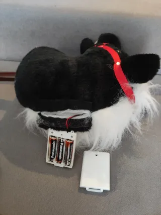 Caballito de palo negro y blanco