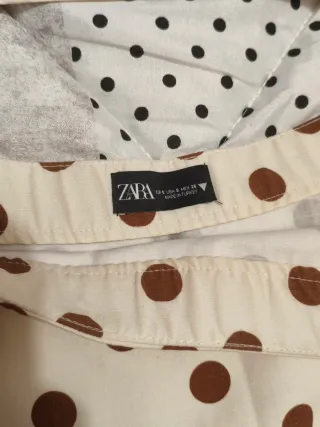 Conjunto Zara Top y Falda Lunares