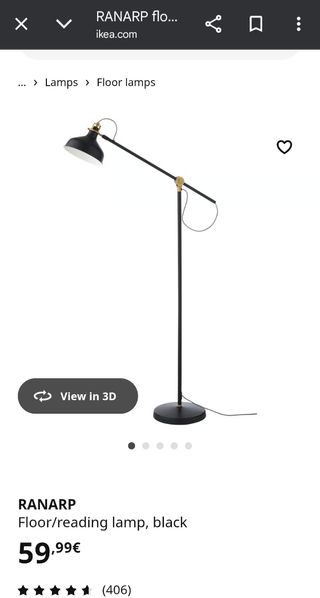 Lampara de Pie, Ranarp, de IKEA