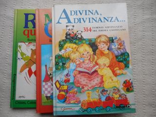 3 libros Susaeta: Adivina adivinanza, Chistes...