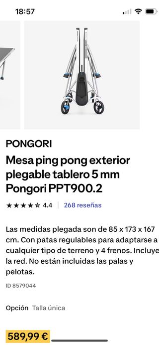 Mesa ping pong exterior