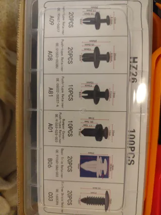 Kit Tornillos chapa coche