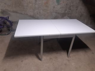 Tavolo quadrato bianco 80x80 allungabile 160