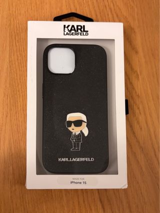 Funda iPhone 15 Karl Lagerfeld Negra brillante