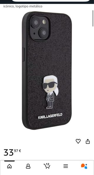 Funda iPhone 15 Karl Lagerfeld Negra brillante