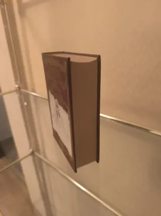 Libro Justine tapa dura dorada.